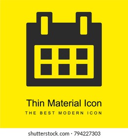 Weekly calendar bright yellow material minimal icon or logo design