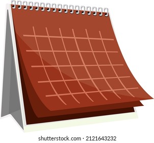 Wöchentlicher Kalender, Illustration, Vektorgrafik auf weißem Hintergrund.