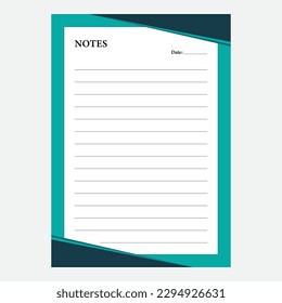 Weekly Daily planing note design template