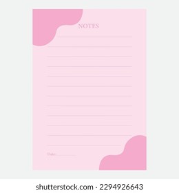 Weekly Daily planing note design template