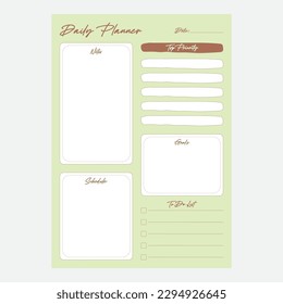 Weekly Daily planing note design template