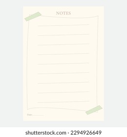 Weekly Daily planing note design template