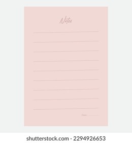 Weekly Daily planing note design template