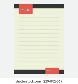 Weekly Daily planing note design template