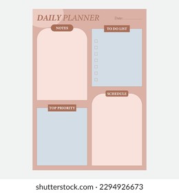 Weekly Daily planing note design template