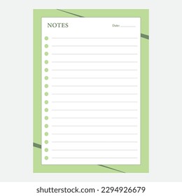 Weekly Daily planing note design template