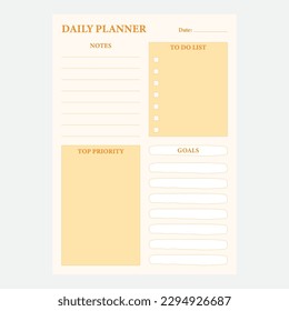 Weekly Daily planing note design template
