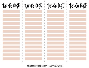 Weekly and daily planner A4 template with lettering. Organizer and schedule with notes and To Do List. Trendy concept for 2019 with graphic design elements.