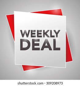 WEEKLY DEALS , poster design element