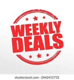 ofertas semanales sello diseño vectorial