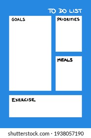 Hacer Una Lista Semanal De Objetivos, Prioridades, Ejercicio