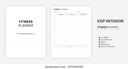 Weekly fitness planner template good notes 7 days. Daily workout plan