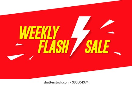 Weekly flash sale. Vector banner