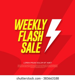 Weekly Flash Sale. Vector Banner