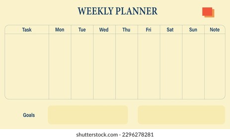 Weekly habit tracker for adult in simple plain color. This planner help you to track your task and give you confident to achieve your goal.