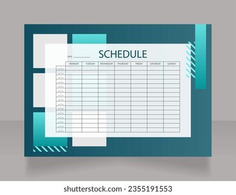 Weekly loading schedule worksheet design template. Printable goal setting sheet. Editable time management sample. Scheduling page for organizing personal tasks. Montserrat font used