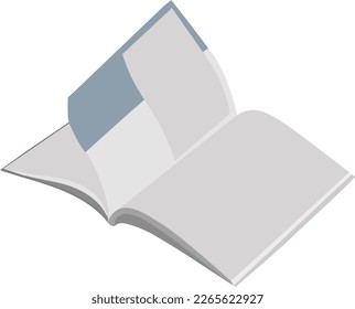 revista semanal con hojas en blanco