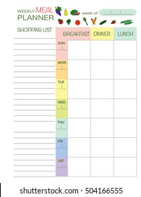 1,254 Meal planning calendar Images, Stock Photos & Vectors | Shutterstock