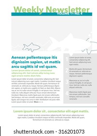 Weekly newsletter template with quote, and numbered list