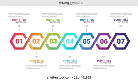 weekly planer, Timeline business for 7 day, Timeline infographics design vector and Presentation business can be used for Business concept with 7 options, steps or processes.