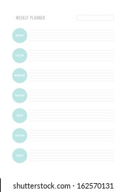 Weekly planner