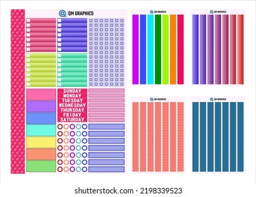 Weekly Planner with extra free bonus washi sheets - print ready