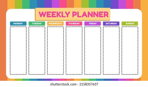 Weekly planner girl theme ,note paper design, school timetable  and to do list.