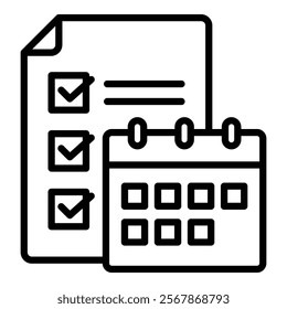 Weekly Planner Icon Element For Design