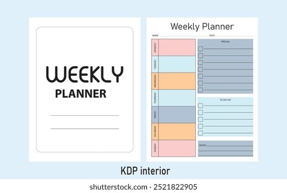 Weekly Planner KDP-Innenraumvorlage