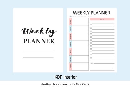 Weekly Planner Kdp Interior Template