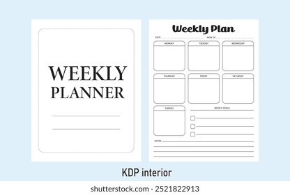 Weekly Planner Kdp Interior Template