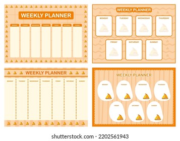 Weekly Planner, Kids Schedule Design Template