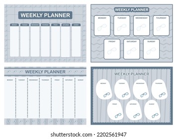 Weekly Planner, Kids Schedule Design Template