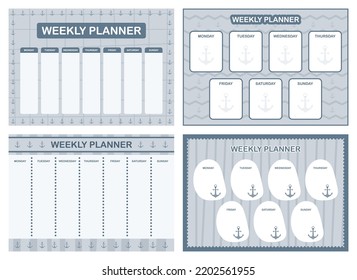 Weekly Planner, Kids Schedule Design Template