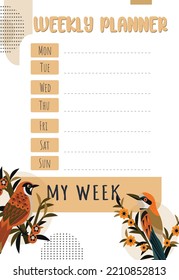 weekly planner a nice template