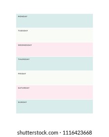 Weekly Planner Note Pad Organizer Journal Stationery Background