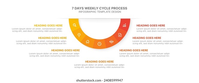 Weekly Planner Organizer Infographic Template Design