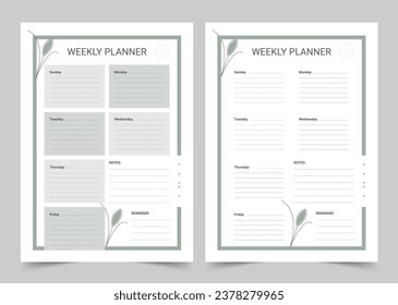 Weekly Planner, Personal Planner Layout, Printable Planner 