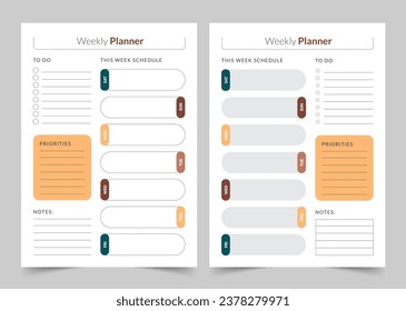 Weekly Planner, Personal Planner Layout, Printable Planner 