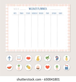 Weekly planner template