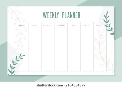 weekly planner todo list organizer template design