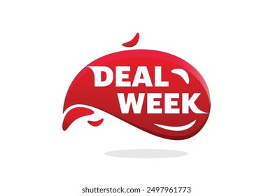 Weekly sale special, deal week tag, label, poster design vector illustration