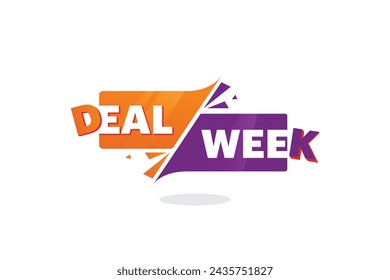 Weekly sale special offer tag, poster vector illustration