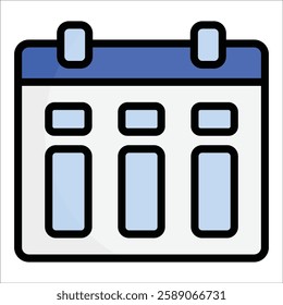 Weekly Schedule Icon Element For Design