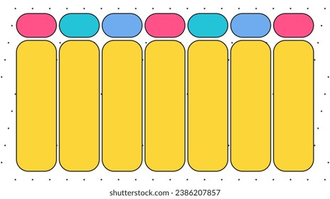 weekly schedule vector with pastel color