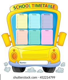 Weekly school timetable composition 4 - eps10 vector illustration.