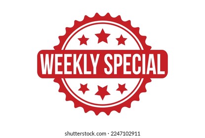 Weekly Special Rubber Stamp Seal Vector
