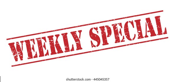 weekly special vector stamp on white background