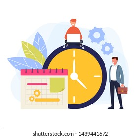 Weekly tasks timeline concept. Vector flat graphic design cartoon isolated illustration