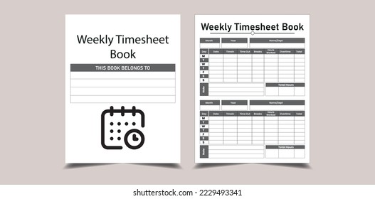 Weekly Timesheet Book KDP Interior